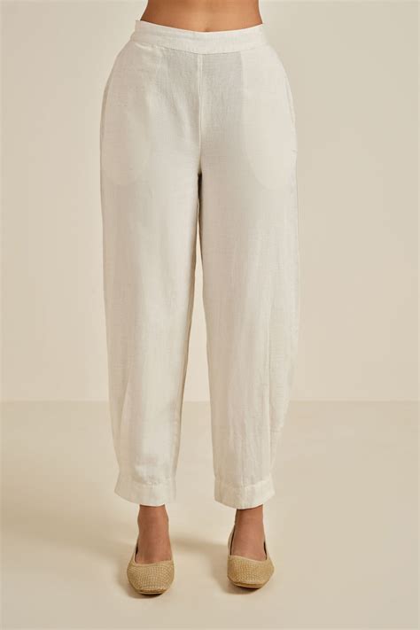 Buy Vanilla Straight Pants Online In India at Global Desi S25H149BT_NATURAL
