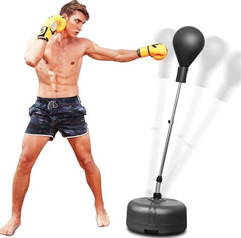 Reflex Bag Free Standing Punching Bag Adjustable Height Boxing Bag ...