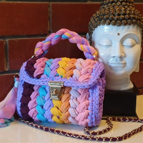Shiroli Handmade Designer Multi-Color Crochet Bag - Premium Handbags
