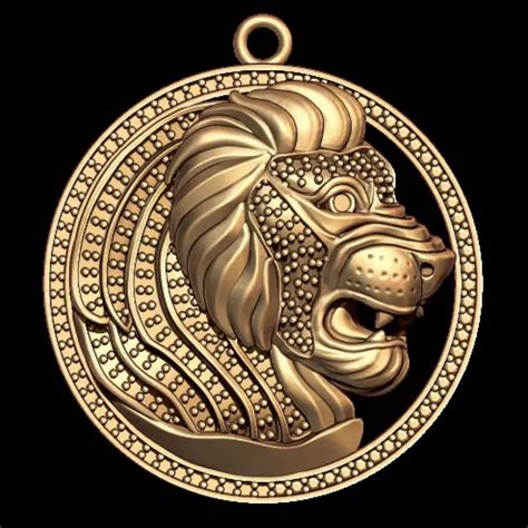 Exquisite Lion Head 3D Model for Printing