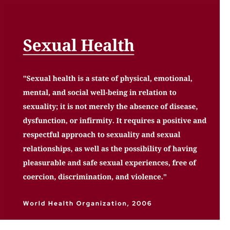 A Holistic Approach to Sexual Health from the World Health Organization ...