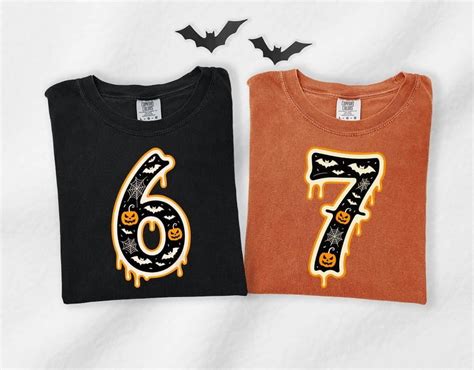 6 7 Halloween Shirts, Comfort Colors Halloween Matching Shirts, Funny ...