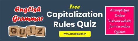 Capitalization Rules Quiz for Primary Classes