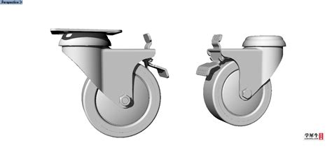 轮子 家具轮 常规万向轮三维模型可渲染可用犀牛编辑 底轮-其他工业设计模型库-学犀牛中文网