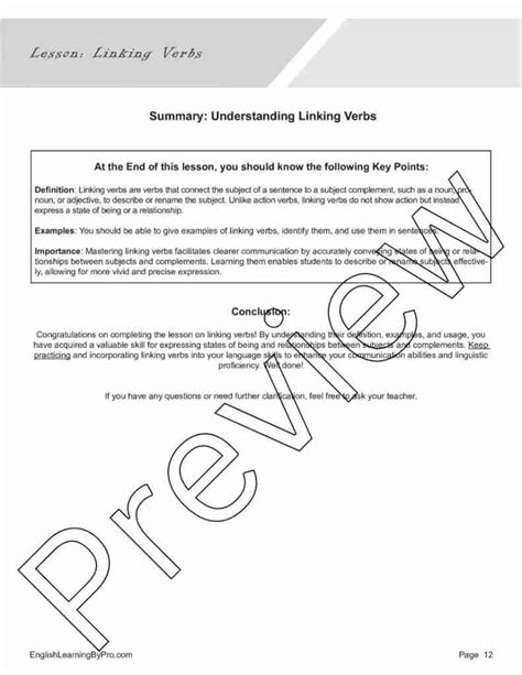 Linking Verbs Lesson 的图像结果