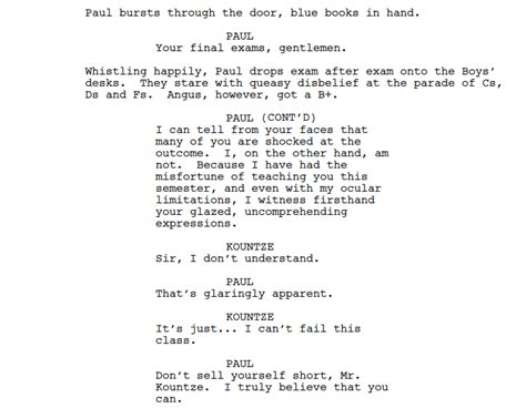 Image result for Screenplay Examples