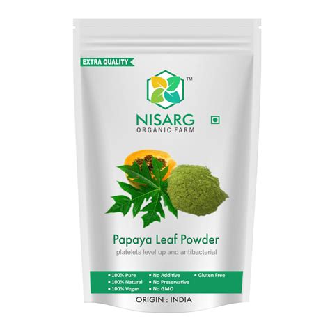 Nisarg Organic Farm Papaya Leaf Powder – Kreate