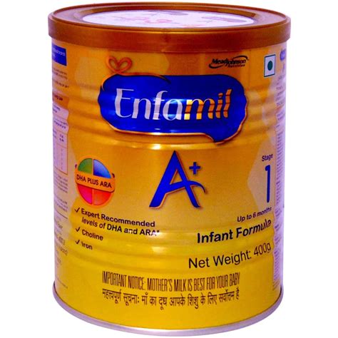 Enfamil A+ Infant Formula Stage 1 Powder, 400 gm Price, Uses, Side ...