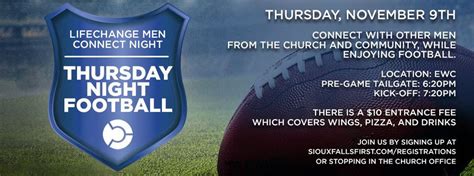 Thursday Night Football - Connect Night, Sioux Falls First, 9 November ...