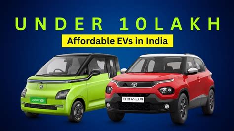 Affordable EVs in India under ₹10 Lakh
