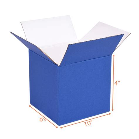 10X6X4 Blue Packing Box | Paper Boxes
