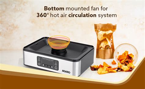 AGARO Regal Food Dehydrator, 5 Stackable Stainless Steel Trays, Digital ...