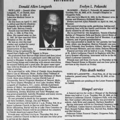 Obituary for Donald Allen Longseth, 1927-2005 (Aged 60) - Newspapers.com™