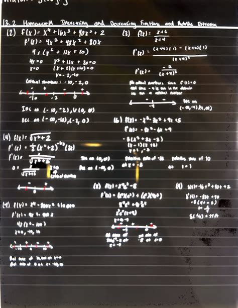 Image result for Increasing Decreasing Extrema