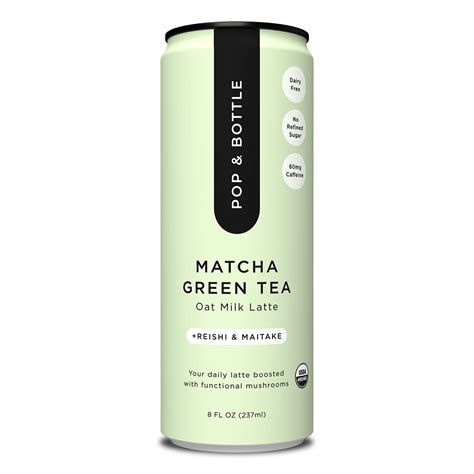 Pop & Bottle +Reishi & Maitake Matcha Green Tea Oat Milk Latte - Shop ...