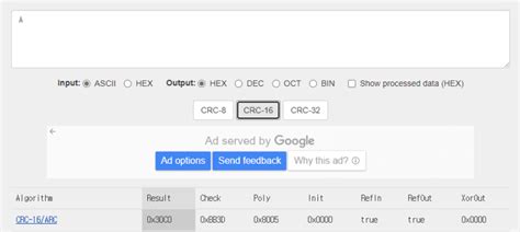 Image result for CRC16 Sample Code
