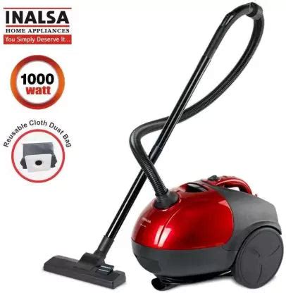 Inalsa Hygieia Dry Vacuum Cleaner with Reusable Dust Bag (red/black ...