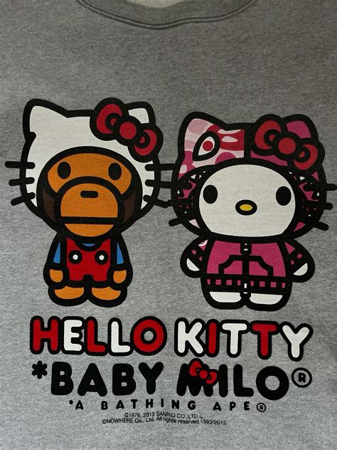 bape baby milo x hello kitty crewneck 2015 💔 в 2025 г | Художественные ...