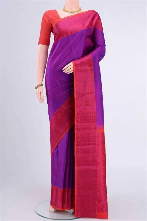 Magenta Kanchipuram Silk Saree – Nalli Silk Sarees Pvt Ltd