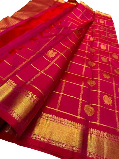 Shop the Pink Kanjeevaram Handloom Pure Silk Saree