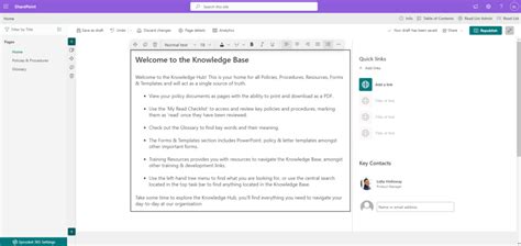 Image result for SharePoint Wiki Page Layout