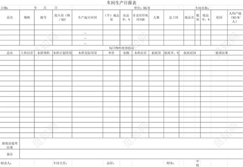 工厂良品数据统计表Excel模板_千库网(excelID：140050)