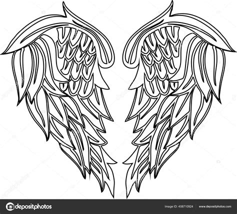 Heart Shaped Angel Wings Drawings