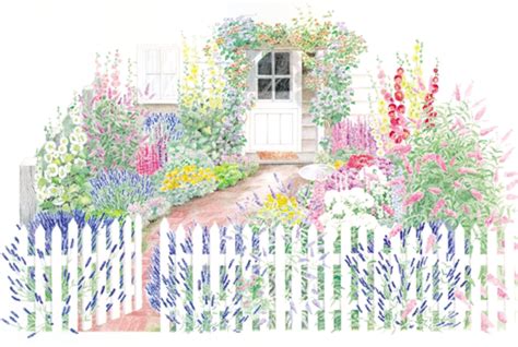 Flower Garden Sketch at PaintingValley.com | Explore collection of ...