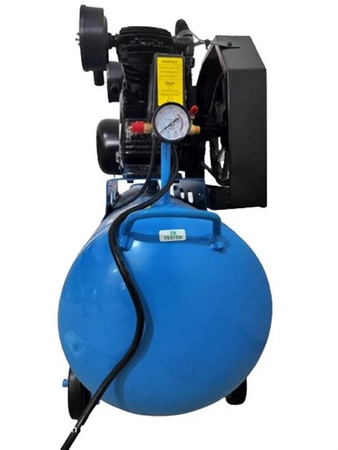 Single Phase Air Compressor - 1.5 HP 70 LTR Single Stage Reciprocating ...
