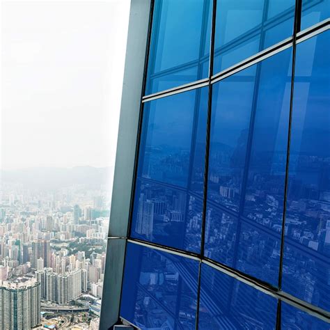 Buy HAPPYMATES Window Film Blue One Way Blue Mirror Glass Film Heat ...