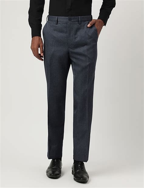 Buy Regular Fit Plain Trousers at Marks & Spencer