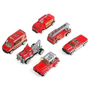 Pie Toys 1:64 Scale Die Cast Alloy & Plastic Fire Rescue Mini Vehicle ...