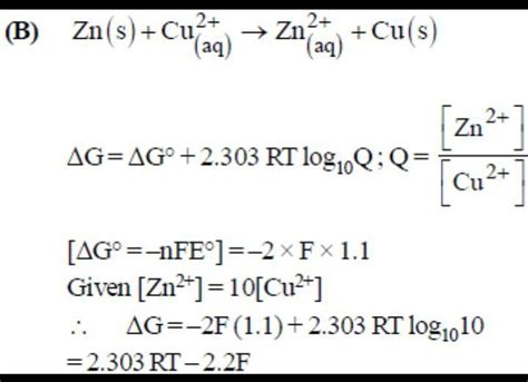 For the following cell, Zn(s)| ZnSO₄ (aq)|| CuSO₄ (aq)| Cu s When the ...