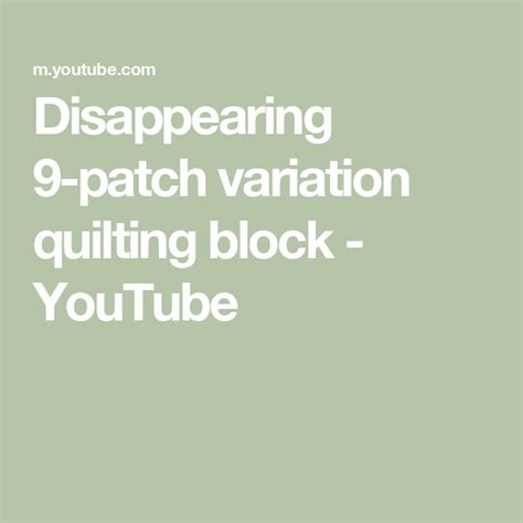 Disappearing 9 Patch Tutorial 的图像结果