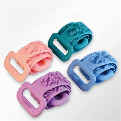 Silicone Back Scrubber – Dual-Sided Exfoliating & Massage Body Brush ...