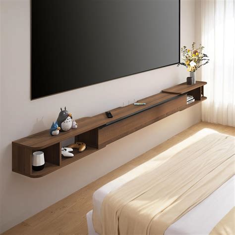 Amazon.com: Pmnianhua Retractable Length Floating TV Stand,Minimalist ...