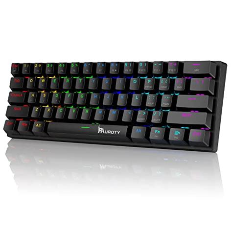 Verilux® 61 Keys 60% Wireless Gaming Keyboard - Dual Module 2.4G ...