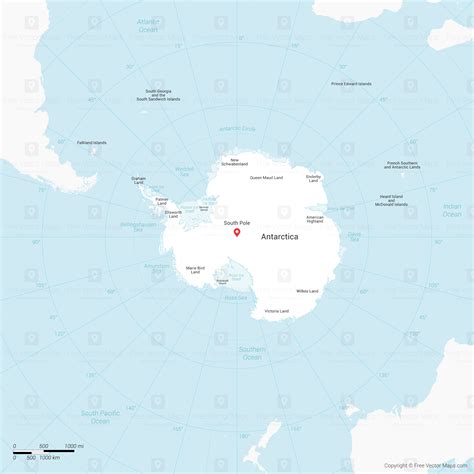 Printable Vector Map of Antarctica | Free Vector Maps