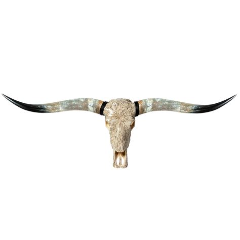 Longhorn Skull - Beige Mirror // Mosaic Finish – Skull Bliss