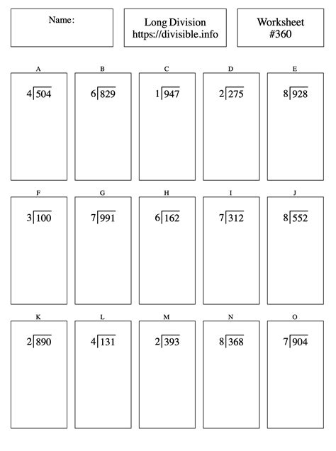 3-Digit divided by 1-Digit Long Division Worksheet #360