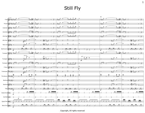 Still Fly - Sheet music for Flute, Piccolo, Clarinet, Alto Saxophone ...