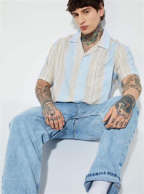 Buy URB_N Men Striped Boxy Fit Oversized Shirt Online at just Rs. 999.0 ...