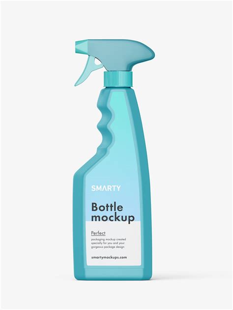 Matt trigger spray bottle mockup - Mockups Design