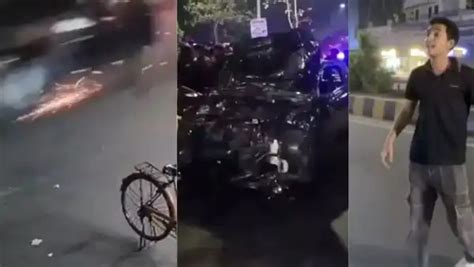CCTV captures live footage of a horrific road accident in Lucknow