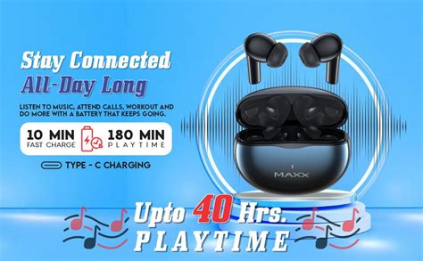Maxx Newly Launched PX40 True Wireless Earbuds with Quick Connect,Upto ...