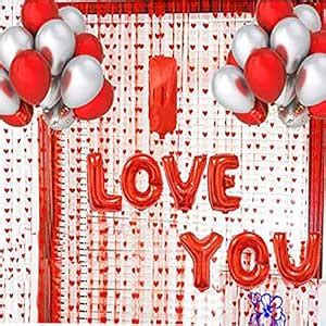 SWHF I LOVE YOU Foil Balloon (17 Inch,Red) : Amazon.in: Toys & Games