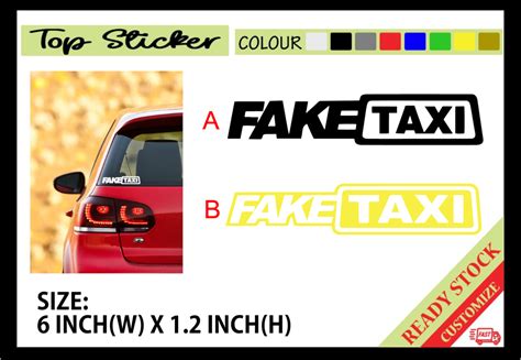 FAKE TAXI CAR STICKER MYVI AXIA ALZA BEZZA SAGA EXORA PERSONA VIOS ...