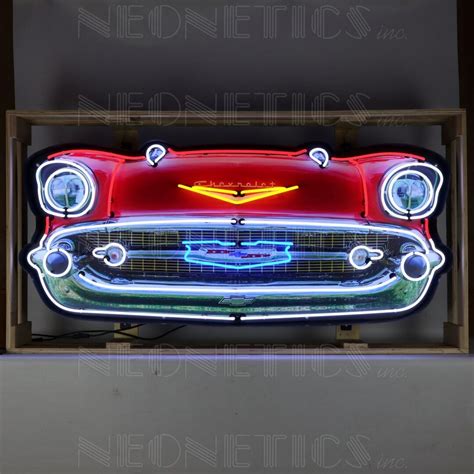 Chevrolet Bel Air Grill Neon Sign | Garage Art™
