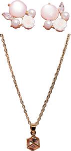 BUYINBY Alloy Pink, Rose Gold Jewellery Set Price in India - Buy ...