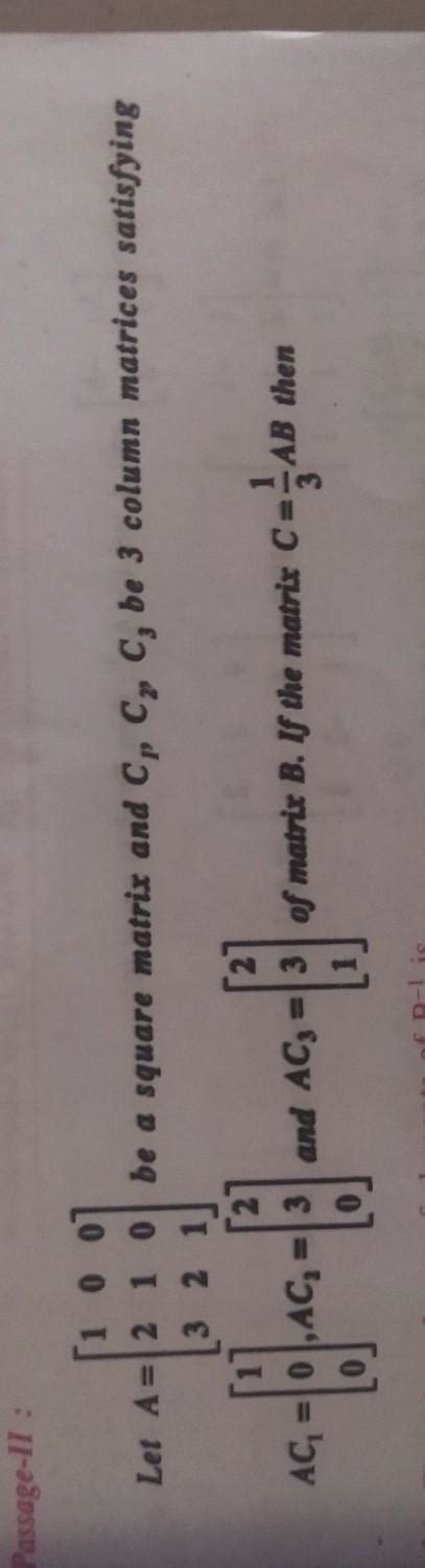 Find the Matrix B Based on the values given in image - Brainly.in